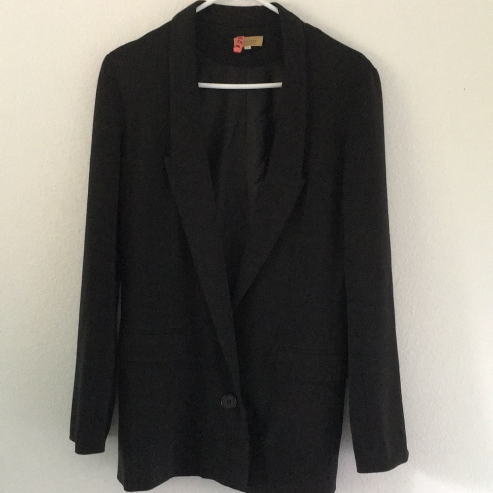 Women’s long black blazer by PIKO 1988. Size M